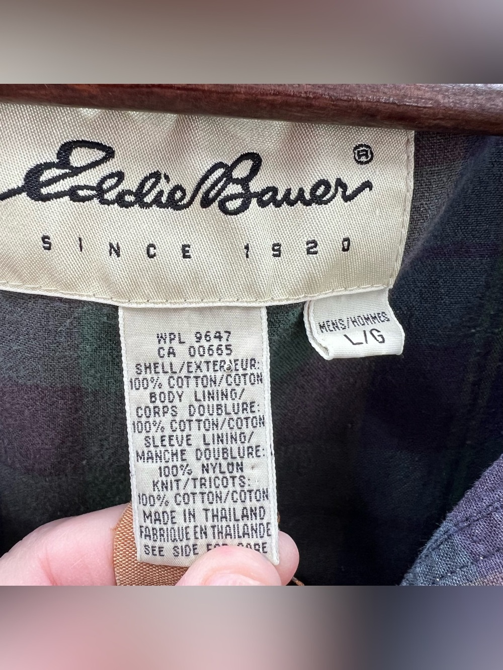 390 Eddie Bauer Large Khaki Vintage Lightweight Bomber Jacket - Picture 4 of 8